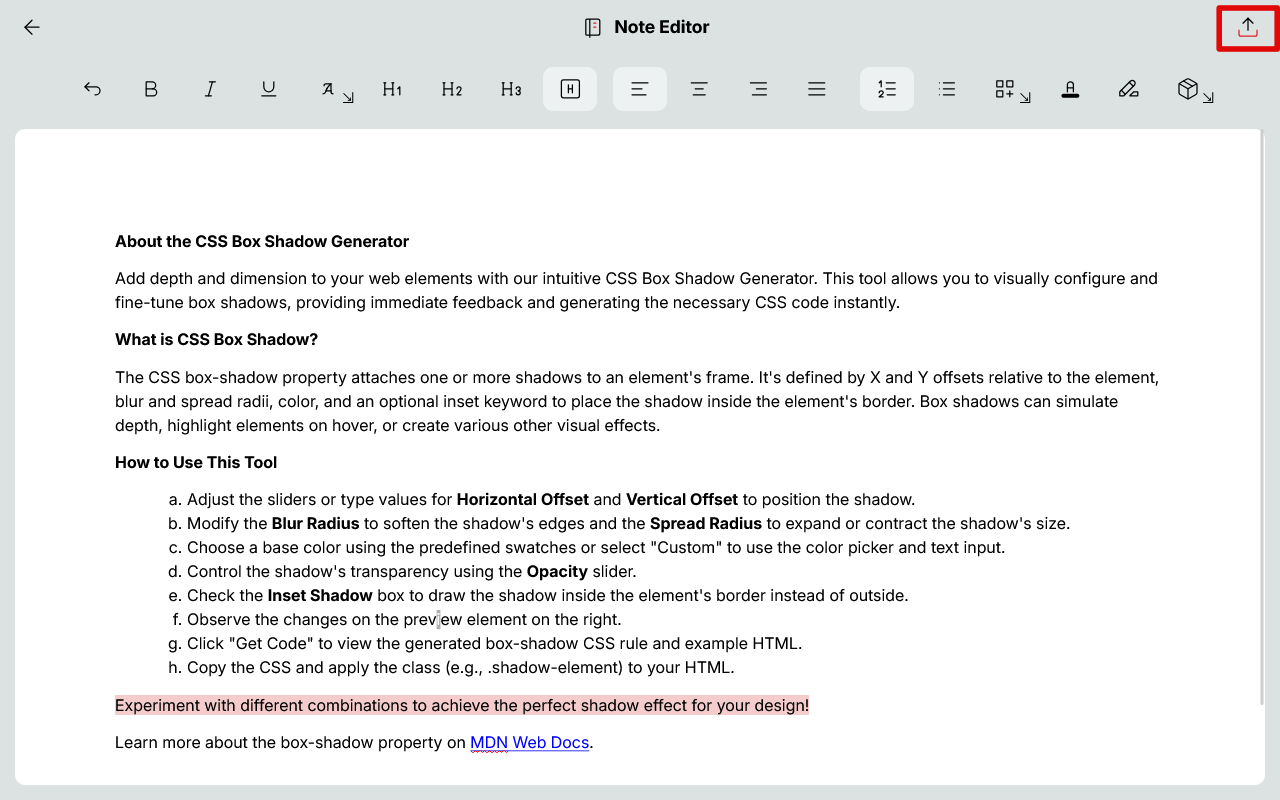 Save the content and close the editor