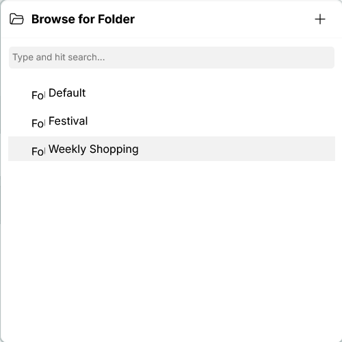 Folder browser