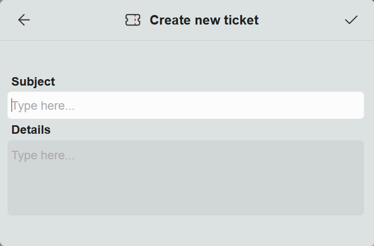 New Ticket Form